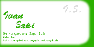 ivan sapi business card